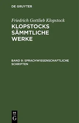 E-Book (pdf) Sprachwissenschaftliche Schriften von Friedrich Gottlieb Klopstock