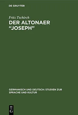 PDF Der Altonaer Joseph von Fritz Tschirch