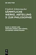 PDF Reden und Abhandlungen, der Königl. Akademie vorgetragen von Friedrich Schleiermacher