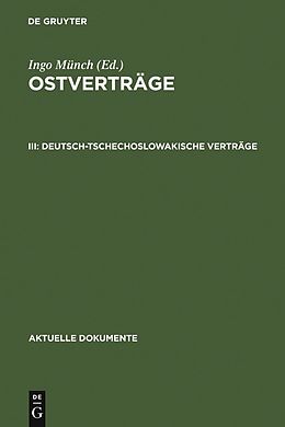 E-Book (pdf) Ostverträge / Deutsch-tschechoslowakische Verträge von 
