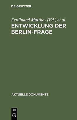 E-Book (pdf) Entwicklung der Berlin-Frage von 