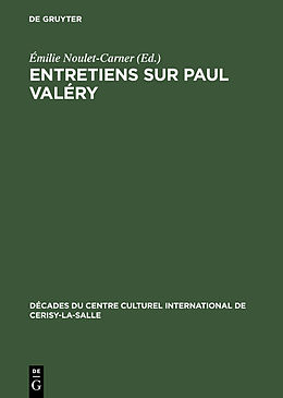 E-Book (pdf) Entretiens sur Paul Valéry von 