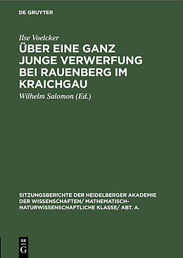 E-Book (pdf) Über eine ganz junge Verwerfung bei Rauenberg im Kraichgau von Ilse Voelcker