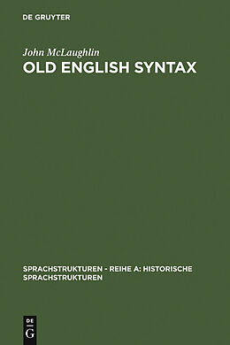 eBook (pdf) Old English Syntax de John McLaughlin