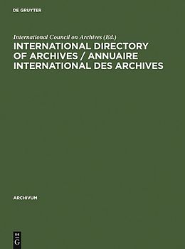 E-Book (pdf) International directory of archives / Annuaire international des archives von 