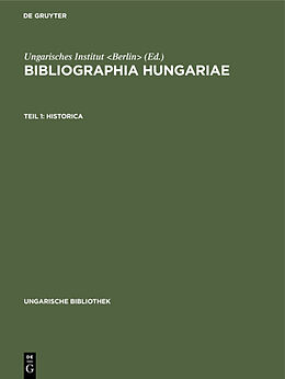 E-Book (pdf) Bibliographia Hungariae / Historica von 