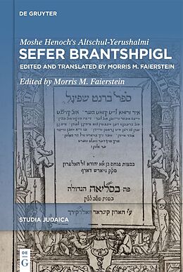 Livre Relié Sefer Brantshpigl de Altschul-Yerushalmi Altschul-Yerushalmi