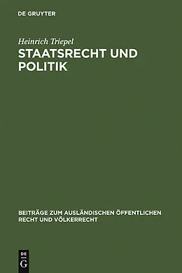 E-Book (pdf) Staatsrecht und Politik von Heinrich Triepel