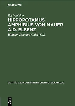 PDF Hippopotamus amphibius von Mauer a.d. Elsenz von Ilse Voelcker