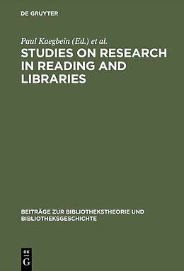 eBook (pdf) Studies on research in reading and libraries de 