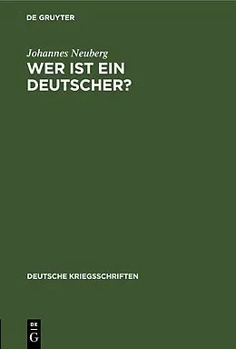 E-Book (pdf) Wer ist ein Deutscher? von Johannes Neuberg