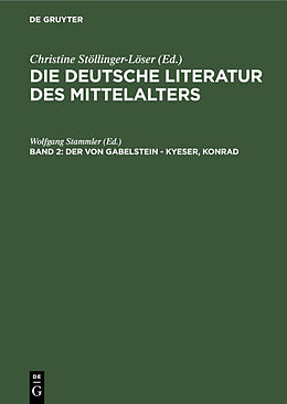 E-Book (pdf) Die deutsche Literatur des Mittelalters / Der von Gabelstein - Kyeser, Konrad von 