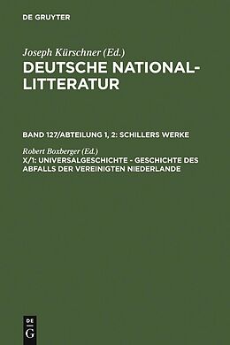 E-Book (pdf) Deutsche National-Litteratur. Schillers Werke / Universalgeschichte von 
