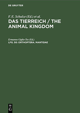 E-Book (pdf) Das Tierreich / The Animal Kingdom / Orthoptera. Mantidae von 