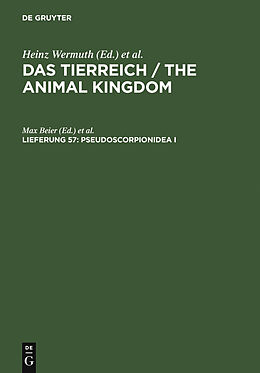 E-Book (pdf) Das Tierreich / The Animal Kingdom / Pseudoscorpionidea I von 