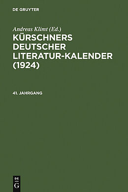 E-Book (pdf) Kürschners Deutscher Literatur-Kalender auf das Jahr ... / 1924 von 
