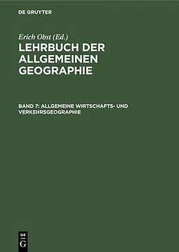 E-Book (pdf) Allgemeine Wirtschafts- und Verkehrsgeographie von Erich Obst