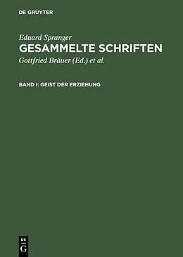 E-Book (pdf) Geist der Erziehung von Eduard Spranger