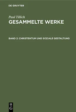 E-Book (pdf) Christentum und soziale Gestaltung von Paul Tillich