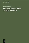 E-Book (pdf) Die Weisheit des Jesus Sirach von Rudolf Smend