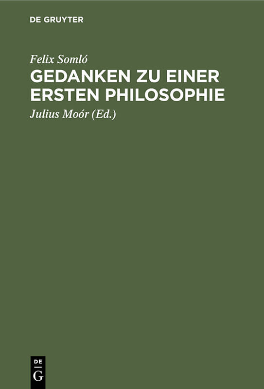 Gedanken zu einer ersten Philosophie