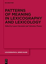 Livre Relié Patterns of meaning in lexicography and lexicology de 