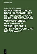 PDF Erfahrungstafeln über Massengehalt der in Deutschland in reinen Beständen vorkommenden Holzarten in verschiedenem Alter für Hoch- und Niederwald von W. Pfeil, F. W. Schneider
