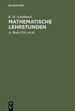 E-Book (pdf) Mathematische Lehrstunden von K. H. Schellbach