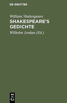 E-Book (pdf) Shakespeares Gedichte von William Shakespeare