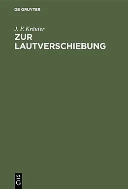 E-Book (pdf) Zur Lautverschiebung von J. F. Kräuter