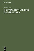 PDF Hofmannsthal und die Griechen von Walter Jens