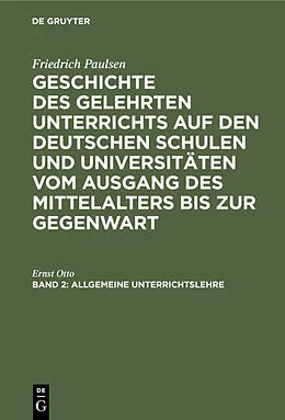 E-Book (pdf) Allgemeine Unterrichtslehre von Ernst Otto