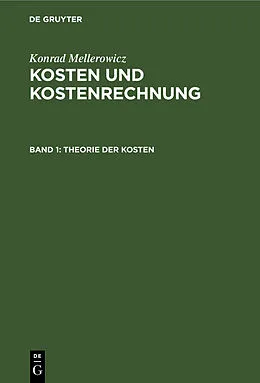 E-Book (pdf) Theorie der Kosten von K. Mellerowicz