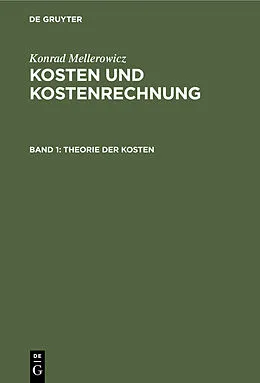 E-Book (pdf) Theorie der Kosten von K. Mellerowicz