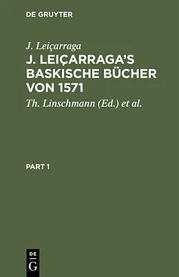 E-Book (pdf) J. Leiçarragas Baskische Bücher von 1571 von J. Leiçarraga
