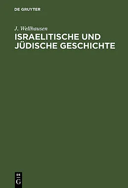 PDF Israelitische und jüdische Geschichte von J. Wellhausen