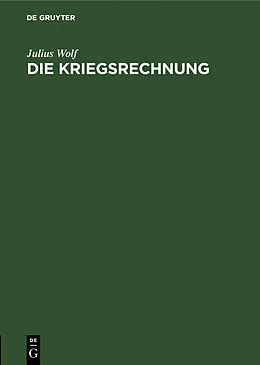 E-Book (pdf) Die Kriegsrechnung von Julius Wolf