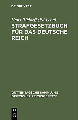E-Book (pdf) Strafgesetzbuch für das Deutsche Reich von 