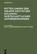 E-Book (pdf) Eingeborenenkultur und Plantage von Ernst Fickendey