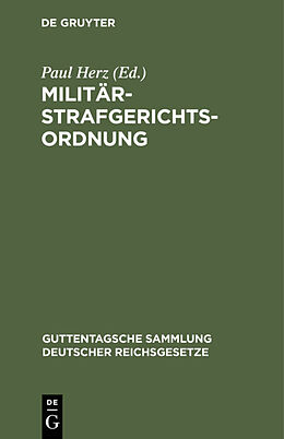 E-Book (pdf) Militärstrafgerichtsordnung von 