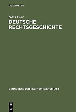 E-Book (pdf) Deutsche Rechtsgeschichte von Hans Fehr