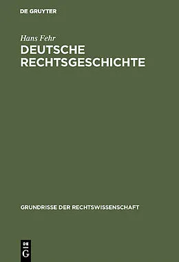 E-Book (pdf) Deutsche Rechtsgeschichte von Hans Fehr