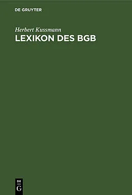 E-Book (pdf) Lexikon des BGB von Herbert Kussmann