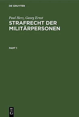 E-Book (pdf) Strafrecht der Militärpersonen von Paul Herz, Georg Ernst