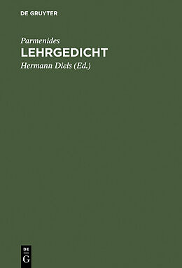 E-Book (pdf) Lehrgedicht von Parmenides