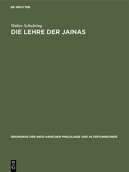 E-Book (pdf) Die Lehre der Jainas von Walter Schubring