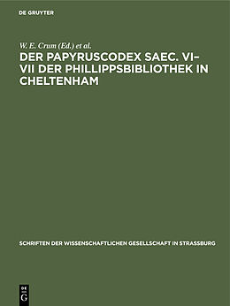 E-Book (pdf) Der Papyruscodex saec. VIVII der Phillippsbibliothek in Cheltenham von 