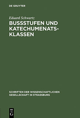 E-Book (pdf) Bußstufen und Katechumenatsklassen von Eduard Schwartz