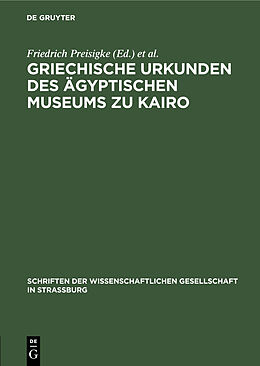 E-Book (pdf) Griechische Urkunden des Ägyptischen Museums zu Kairo von 