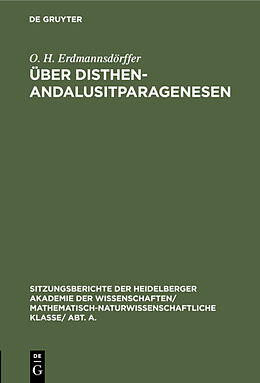 E-Book (pdf) Über Disthen-Andalusitparagenesen von O. H. Erdmannsdörffer